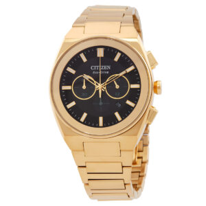 citizen axiom sc chronograph black dial men's watch ca4582 54e