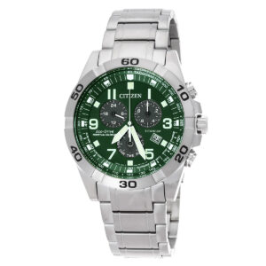 citizen brycen chronograph eco drive green dial men's watch bl5550 50x