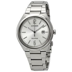 citizen chandler silver dial men's watch aw1371 83a