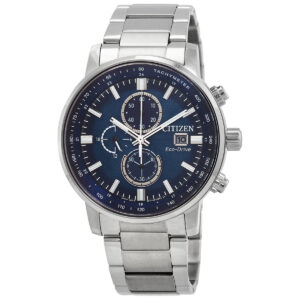citizen chronograph eco drive blue dial men's watch ca0840 87l
