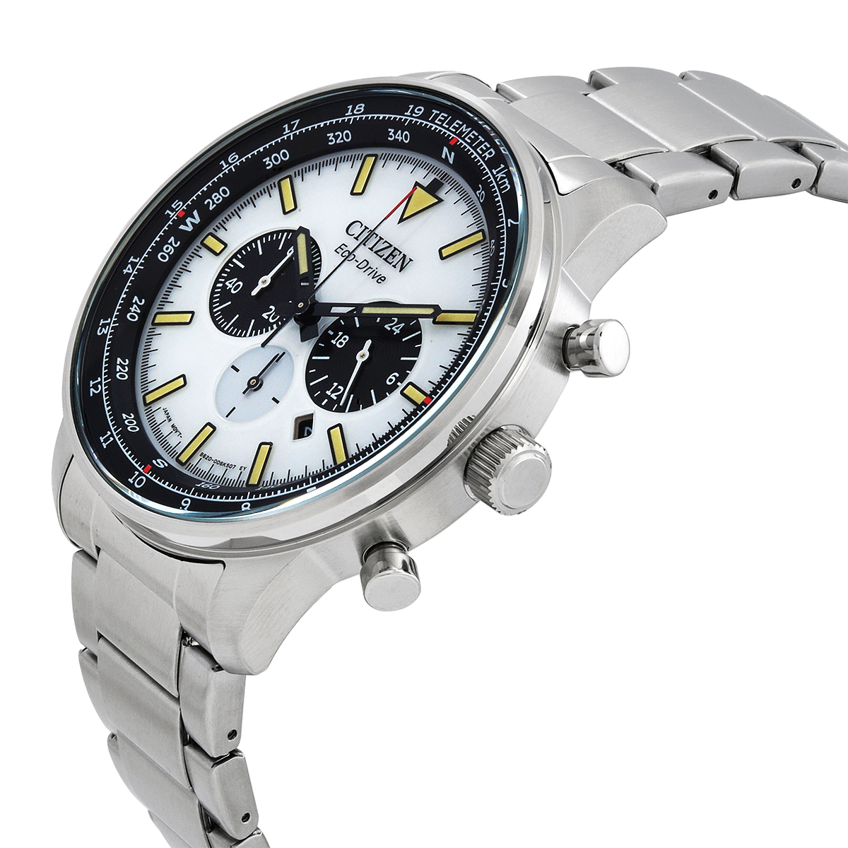 citizen chronograph eco drive white dial men's watch ca4500 91a citizen chronograph eco drive white dial men's watch ca4500 91a