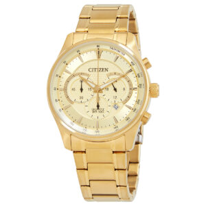 citizen chronograph quartz champagne dial men's watch an8192 56p