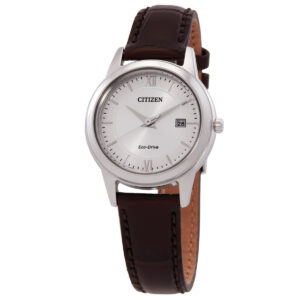 citizen classic silver dial ladies watch fe1087 28a