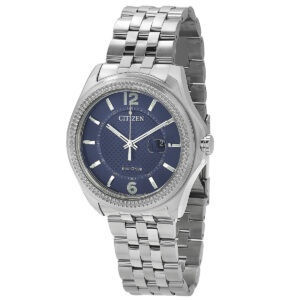 citizen corso eco drive blue dial men's watch aw1740 54l