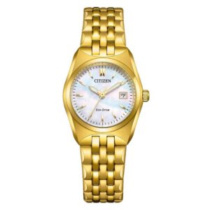 citizen corso white mother of pearl dial ladies watch ew2293 56d