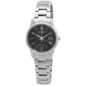 citizen eco drive black dial ladies watch ew2318 73e