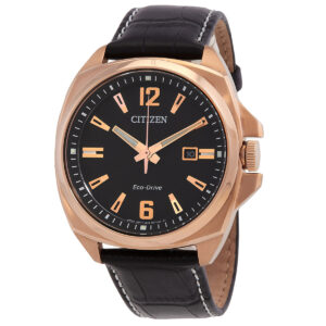 citizen eco drive black dial men's watch aw1723 02e