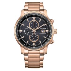 citizen eco drive chronograph black dial men's watch ca0848 85e