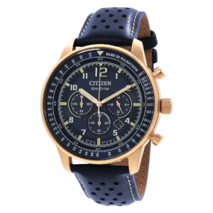 citizen eco drive chronograph blue dial men's watch ca4503 00l