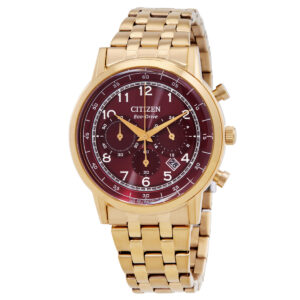 citizen eco drive chronograph red dial men's watch ca4632 58x