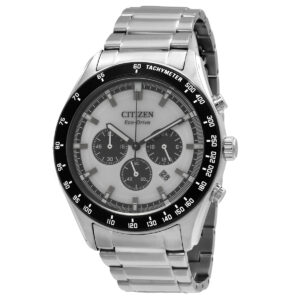 citizen eco drive chronograph white dial men's watch ca4674 58a