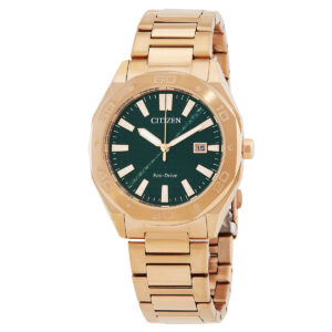 citizen eco drive green dial men's watch bm7633 81x