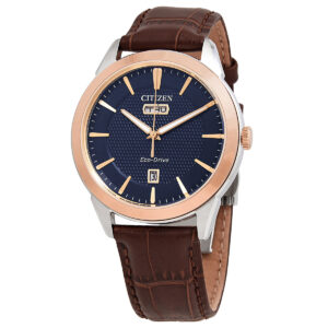citizen eco drive navy dial men's watch aw0096 06l