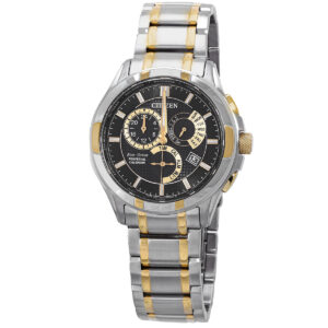 citizen eco drive perpetual alarm black dial men's watch bl8164 57e