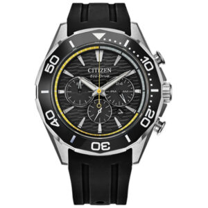 citizen endeavor chronograph quartz black dial men's watch ca4730 08e