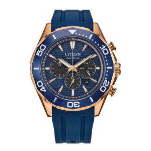 citizen endeavor chronograph quartz blue dial men's watch ca4733 00l