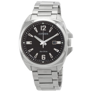 citizen endicott eco drive black dial men's watch aw1720 51e