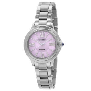 citizen l ceci eco drive pink dial ladies watch em1160 58x