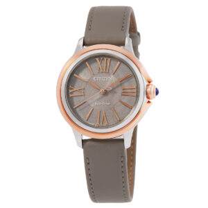 citizen l ceci eco drive taupe dial ladies watch em1166 01z