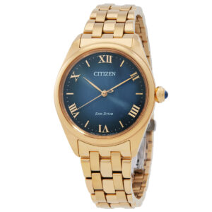 citizen l classic eco drive blue dial ladies watch em1142 84l