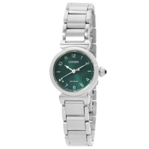 citizen l may bells eco drive green dial ladies watch em1130 83x