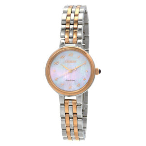 citizen l white classic eco drive dial ladies watch em0996 84y