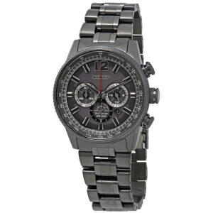 citizen nighthawk chronograph charcoal grey dial men's watch ca4377 53h