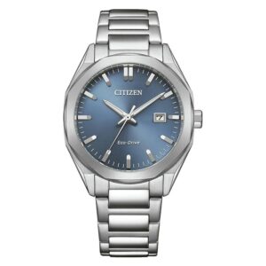 citizen octangle eco drive blue dial men's watch bm7620 83m
