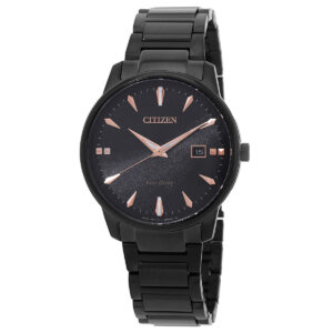 citizen pair eco drive black dial men's watch bm7595 89e