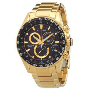citizen pcat chronograph black dial men's watch cb5912 50e