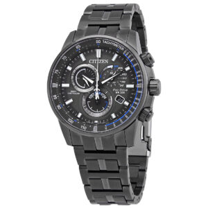 citizen pcat radio controlled chronograph black dial men's watch cb5887 55h