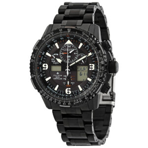 citizen perpetual black dial men's watch jy8085 81e