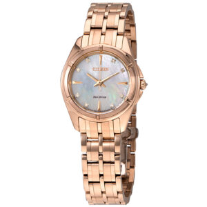 citizen prezia diamond ladies watch em0353 50d