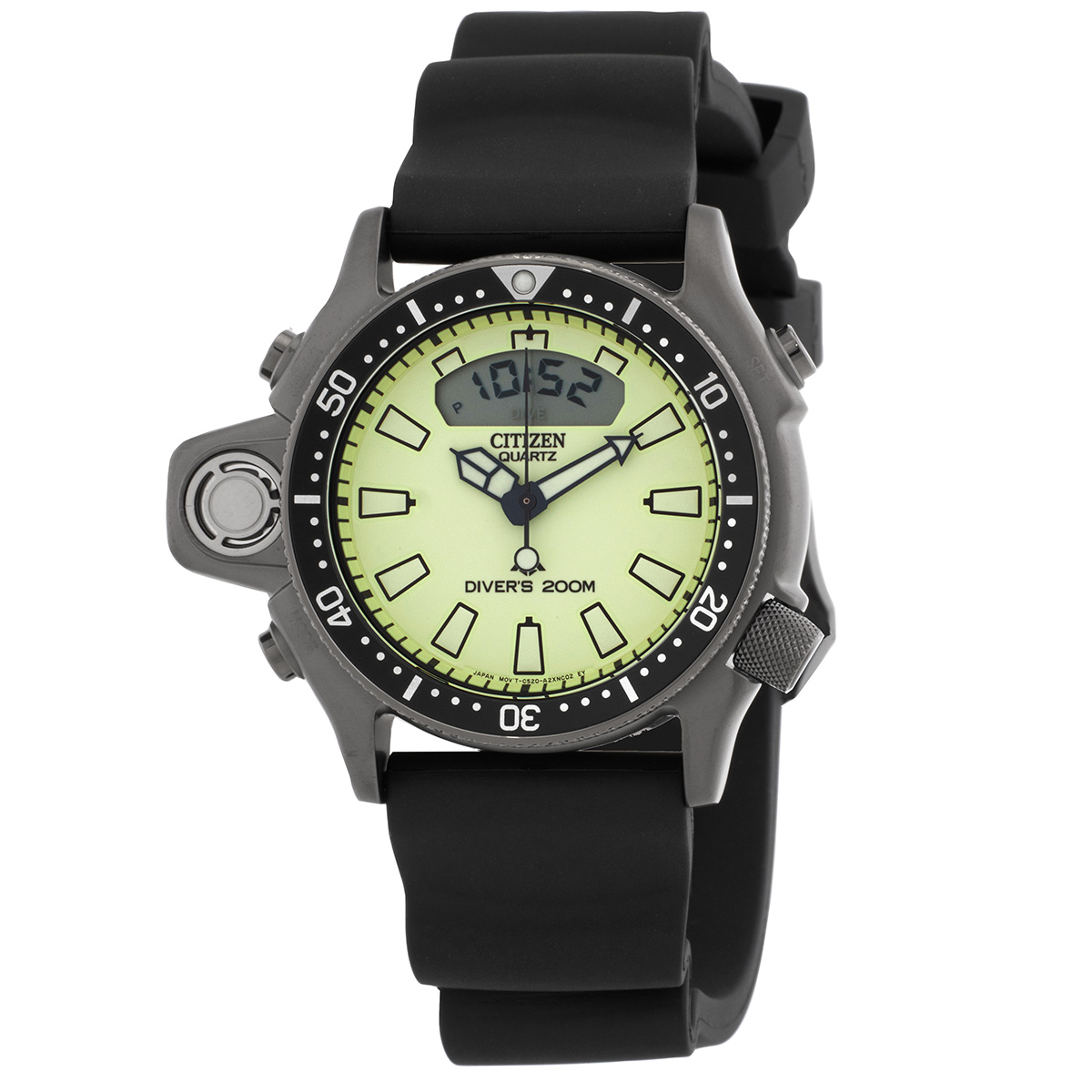 citizen promaster aqualand quartz analog digital white dial men's watch jp2007 17w citizen promaster aqualand quartz analog digital white dial men's watch jp2007 17w
