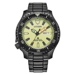 citizen promaster dive automatic yellow dial men's watch ny0155 58x