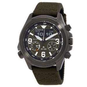 citizen promaster land analog digital green dial men's watch jv1005 02w