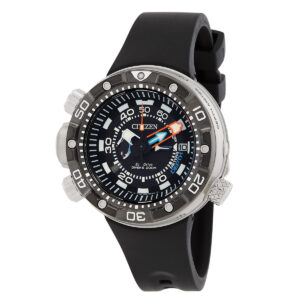 citizen promaster marine eco drive black dial men's watch bn2024 05e