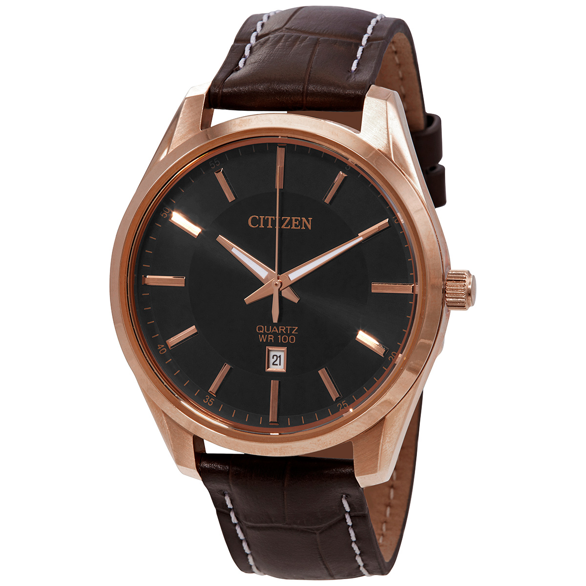 citizen quartz black dial brown leather ladies watch bi1033 04e citizen quartz black dial brown leather ladies watch bi1033 04e