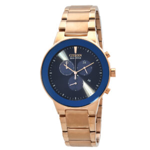 citizen quartz blue dial watch at2243 87l