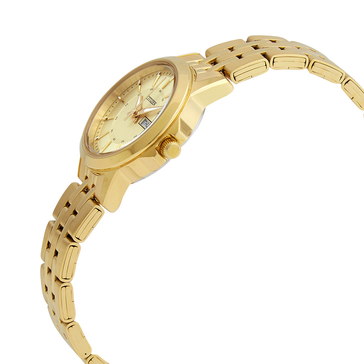 citizen quartz gold dial yellow gold tone ladies watch eq0603 59p citizen quartz gold dial yellow gold tone ladies watch eq0603 59p