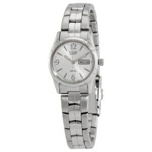 citizen quartz silver dial ladies watch eq0540 57a