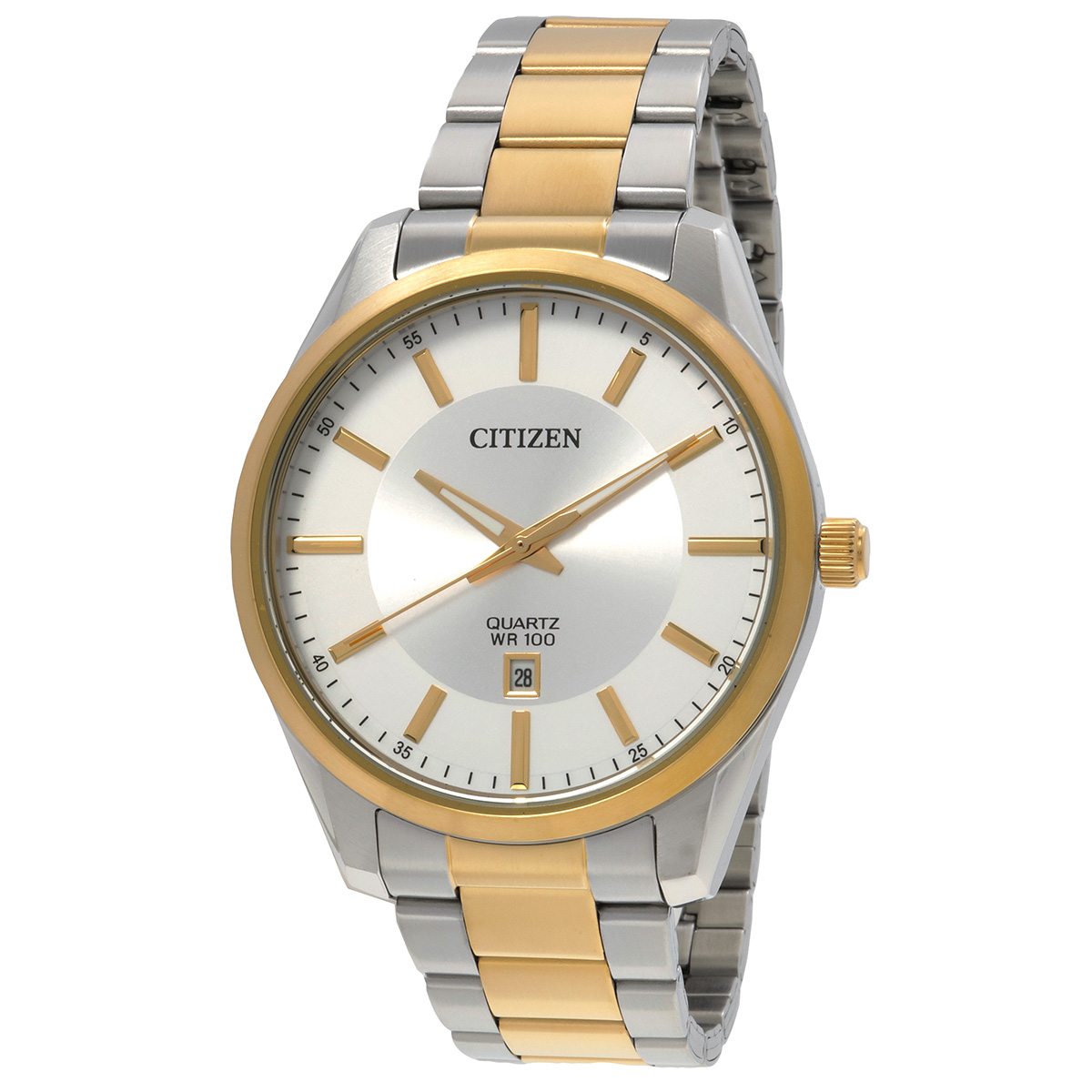 citizen quartz silver dial two tone men's watch bi1036 57a citizen quartz silver dial two tone men's watch bi1036 57a
