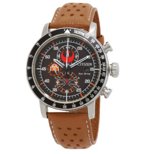 citizen rebel pilot chronograph black dial men's watch ca0761 06w