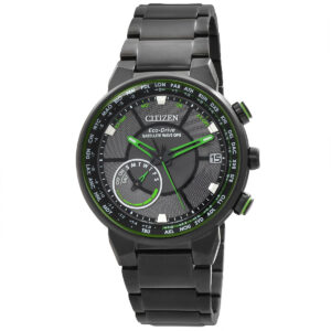 citizen satellite wave gps freedom black eco drive dial men's watch cc3035 50e