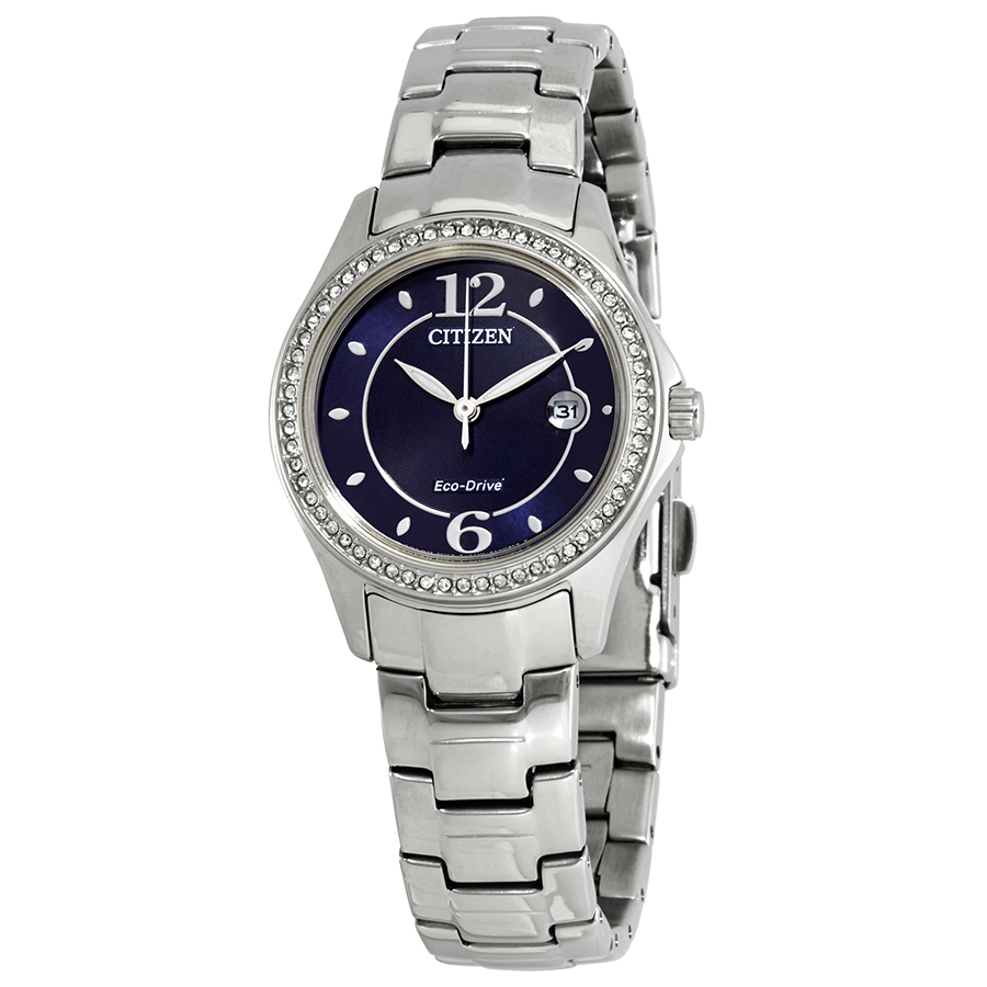 citizen silhouette crystal eco drive blue dial stainless steel ladies watch fe1140 86l citizen silhouette crystal eco drive blue dial stainless steel ladies watch fe1140 86l