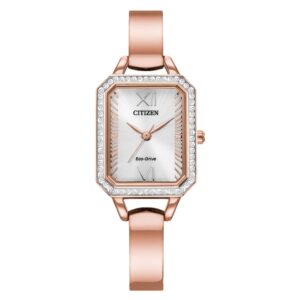 citizen silhouette crystal eco drive ladies watch em0983 51a