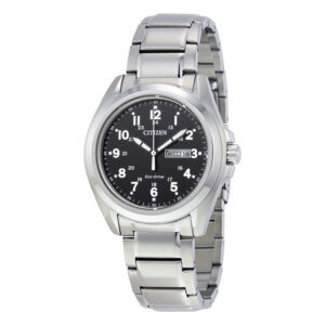 citizen sport black dial men's watch aw0050 82e