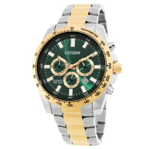 citizen sports chronograph quartz green dial men's watch an8234 58x