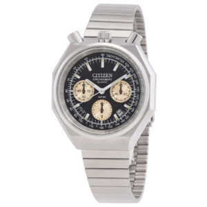 citizen tsuno chronograph quartz black dial men's watch an3700 54e