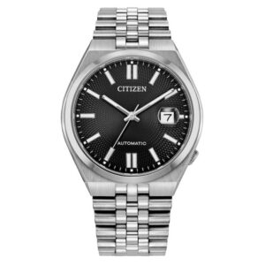 citizen tsuyosa 60 automatic black dial men's watch nk0020 55e